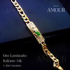 Pulsera San Judas Tadeo en Oro Laminado 14k Italiano
