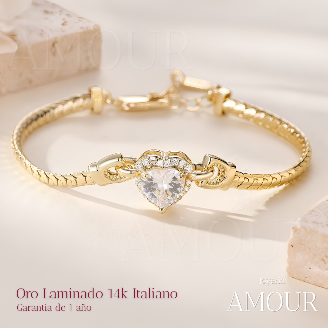 Pulsera Atenea - Laminada en Oro Italiano 14k
