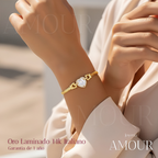 Pulsera Atenea - Laminada en Oro Italiano 14k