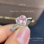 Anillo Dulce Corazon Laminado en Oro blanco, rosa y amarillo