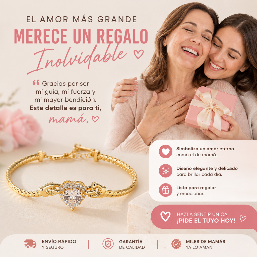 Pulsera Amor de MAMÁ - Oro Laminado 14k